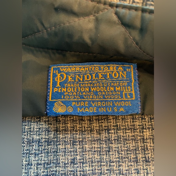 Men's Blue Pendleton Wool Shirt - Picture 6 of 13